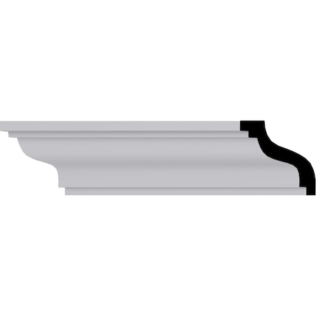 Ekena Millwork 2"H x 2"P x 2 3/4"F x 94 1/2"L Marseille Traditional Smooth Crown Moulding MLD02X02X02MA